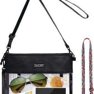 Clear Bag Stadium Approved, TPU Clear Purses Inside Pocket，Crossbody Bag Adjusta